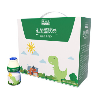绿林贝 乳酸菌牛奶 100ML*20瓶 礼盒装 *10件