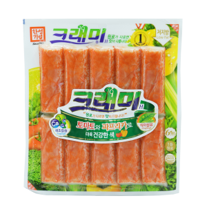 韩国原装进口 客唻美 0脂肪低卡路里 即食手撕仿蟹肉棒 180g*5袋