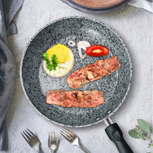 湖南卫视《中餐厅》推荐 三禾 麦饭石不粘平底锅 直径28cm