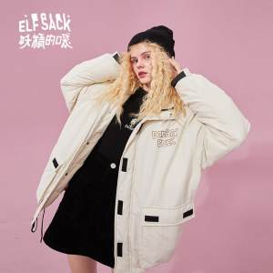 唐老鸭 联名 妖精的口袋 女连帽大毛领派克羽绒服