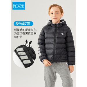 北美童装TOP品牌 绮童堡 90%白鸭绒 男女童中大童连帽羽绒服