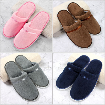 情梳万缕 tx-001 男女居家棉拖鞋 2双 随机发