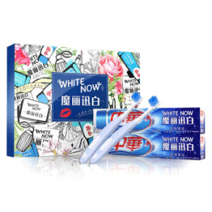 京东PLUS会员： ZHONGHUA 中华 魔丽迅白 牙刷牙膏套装（酷爽薄荷 170g 2支+牙刷 2支+每下单2件加赠凌仕沐浴露250g） *6件
