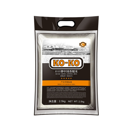 88VIP：KOKO 中国香粳米 2.5kg *5件