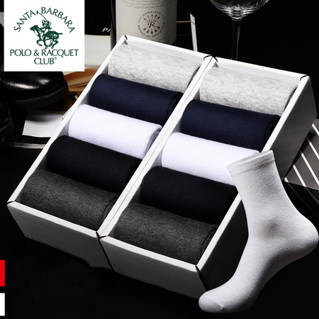 SANTA BARBARA POLO 圣大保罗 男士防臭吸汗中筒袜