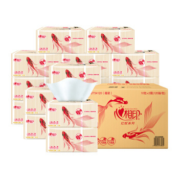 聚划算百亿补贴：心相印 红悦锦鲤 抽纸 3层*120抽*24包（125*190mm）