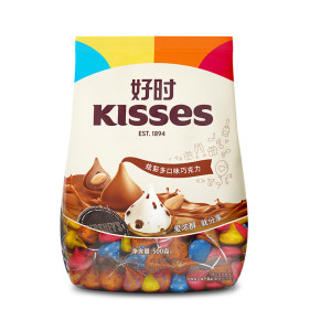 天猫超市 好时KISSES 炫彩多口味巧克力 500g/袋 约105颗 33.9元包邮