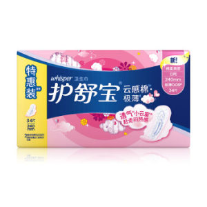 whisper 护舒宝 超薄透气日用卫生巾 240mm*34片 *6件
