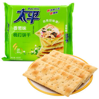 太平 健康苏打早餐饼干 香葱味 400g *6件
