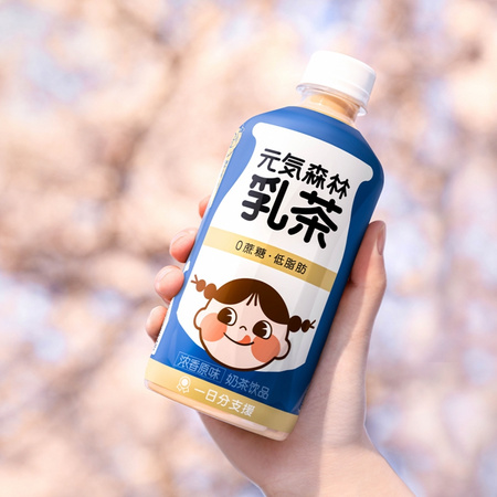 宝藏新品牌：Genki Forest 元气森林 0蔗糖低脂肪乳茶 450ml*6瓶