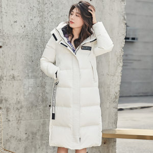 波司登旗下 冰洁 女士长款过膝连帽防风羽绒服 90%充绒量