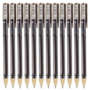 M&G 晨光 AGP17203 全针管签字笔 0.5mm 黑色 12支/盒 *4件 +凑单品