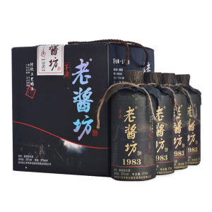 赖祖 老酱坊 5年陈 酱香型 53度白酒 375ml*4瓶
