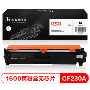 京东PLUS会员： V4INK 维芙茵 CF230A 粉盒无芯片 *5件
