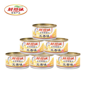 鲜得味 五香金枪鱼罐头 180g*6罐 大块非碎肉