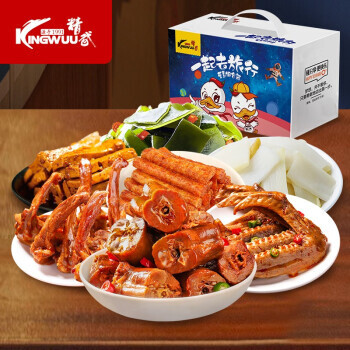 京东PLUS会员： KINGWUU 精武 鸭货零食礼盒 500g *2件