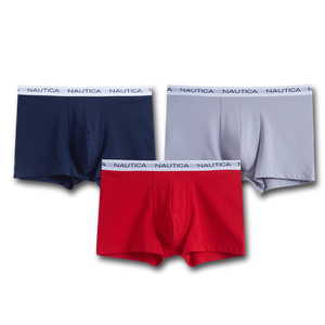 美国 诺帝卡 男士40支纯棉平角内裤 3条装 一片式无感剪裁