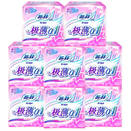 Sofy 苏菲 极薄0.1棉柔运动无感日用卫生巾 230mm*64片