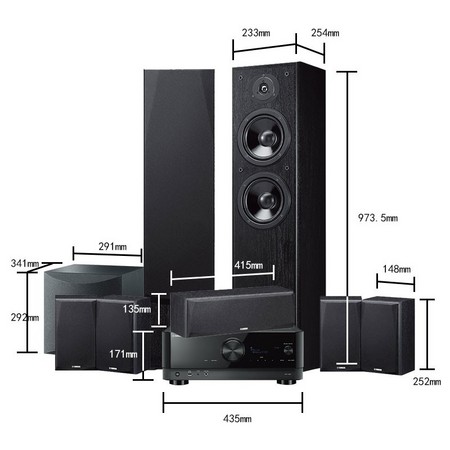 Yamaha 雅马哈 RX-V6A+SW050+F51+P51家庭影院套装