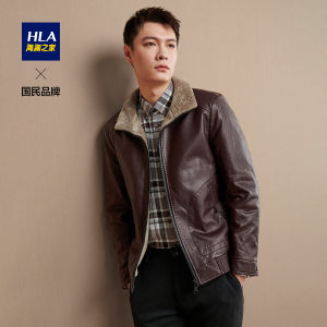 HLA/海澜之家 男士翻领款 加绒PU夹克 459元预售到手价
