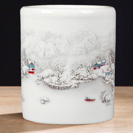 凯西猫 雪景花瓶摆件 小号 11*10cm