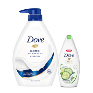 Dove 多芬 沐浴乳套装（深层营润1kg+清透水润300g） *6件