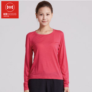 地球科学家 美利奴羊毛面料 女速干透气抗异味T恤 59元新低价