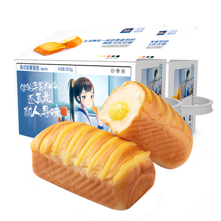 三只松鼠 英式软香面包800g