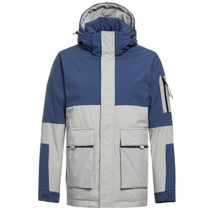 雪中飞 男士加厚防风 拼接撞色工装羽绒服 90%白鸭绒