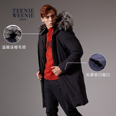 聚划算百亿补贴：Teenie Weenie TNJD94V01K 男士中长款羽绒服
