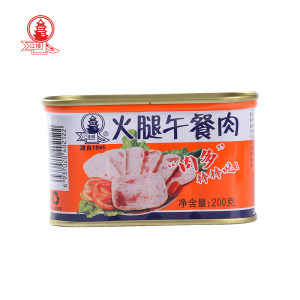 江楼 猪肉午餐肉罐头 200g*3罐 猪肉含量高于85% 可见大肉粒 29.8元包邮