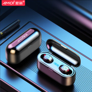 夏新 F9蓝牙耳机 磁吸感应充电仓 3电量显示 19.9元包邮