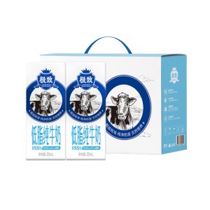 中国农垦乳业联盟 三元 极致低脂纯牛奶 250ml*12盒 3.6g乳蛋白