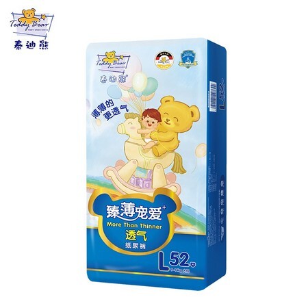 88VIP：Teddy Bear 泰迪熊 新臻薄纸尿裤 L52片 *8件