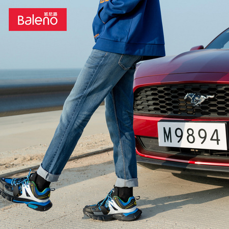 Baleno 班尼路 31938735081 男士中腰直筒弹力牛仔裤