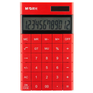 M&G 晨光 ADG98719 无缝按键计算器 双电源 红色 *3件 +凑单品