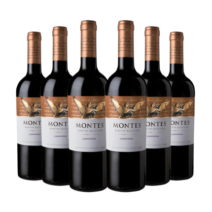 montes 蒙特斯 精选佳美娜干红葡萄酒 750ml*6支装