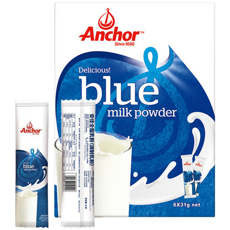 88VIP、限地区：安佳 全脂奶粉 31g*6条 *3件