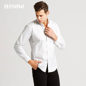 拉夫劳伦制造商本米 男全棉提花商务衬衣 不易皱好打理