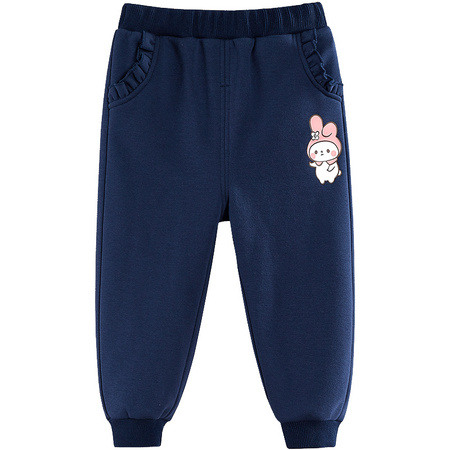 圆圆猫 儿童加绒休闲运动裤