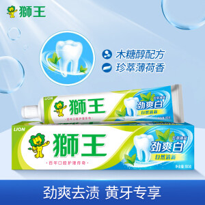 LION 狮王 劲爽白牙膏珍萃薄荷 180g *26件