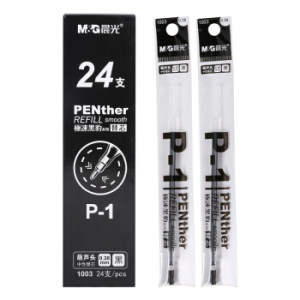 M&G 晨光 P-1 中性笔替芯 0.38mm 黑色 24支/盒 *7件