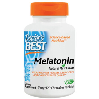 Doctor's Best 褪黑素咀嚼片 5mg*120片
