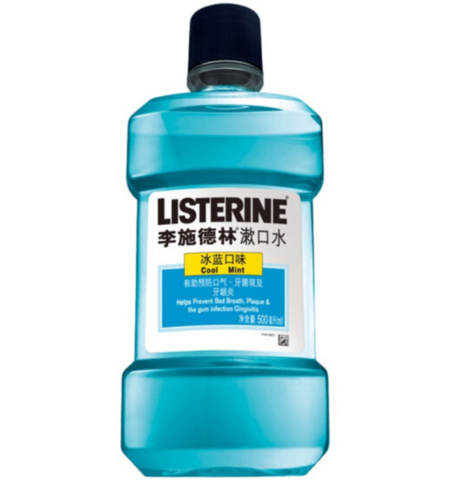LISTERINE 李施德林 冰蓝口味漱口水 500ml *8件