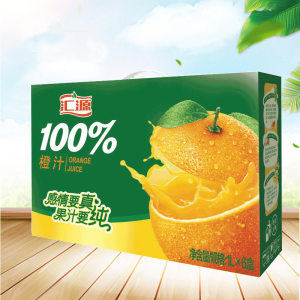 天猫超市 汇源果汁 0添加 100%橙汁 1L*6盒 56.8元抢先价