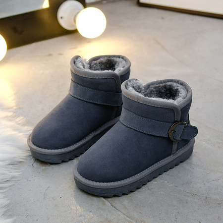 pczc 儿童加绒加厚雪地靴