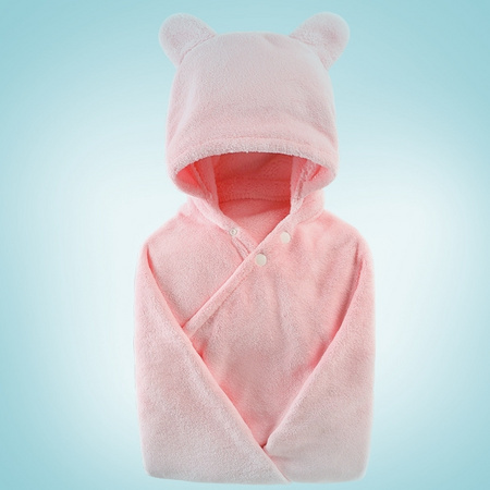 聚划算百亿补贴：BoBDoG 巴布豆 婴儿带帽斗浴巾 65*110cm