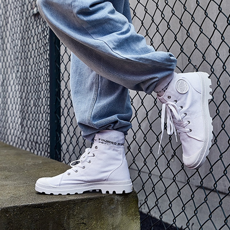 PALLADIUM 75442-M-18FW 男女款高帮帆布鞋