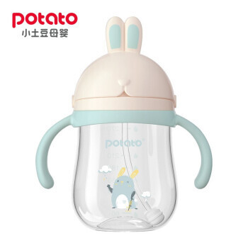 potato 小土豆 儿童tritan重力球学饮杯 270ml 水萌兔