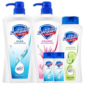 Safeguard 舒肤佳 沐浴露套装 （纯白720ml+芦荟720ml送青瓜400ml+纯白100ml*2）